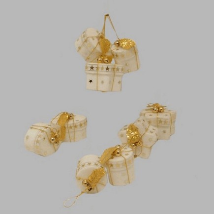 Cadeaux de Noël avec une corde 3 x 3 pcs 3 cm