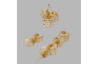 Cadeaux de Noël avec une corde 3 x 3 pcs 3 cm