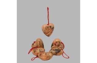 nostalgic Christmas hearts size is 5 cm per 6 pieces