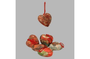 coeurs de Noël nostalgique 7 cm de taille par 6 pcs