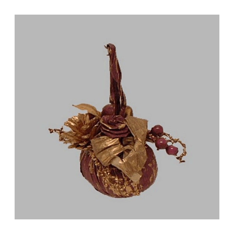 Boule de Noël avec des ornements couleur bordeau 10 cm