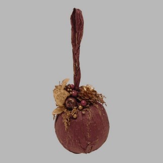 Boule de Noël avec des ornements bordeau 20 cm