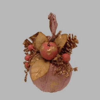 Boule de Noël avec des ornements rose 10 cm