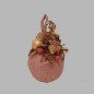 Christmas ball with ornaments rose 15 cm