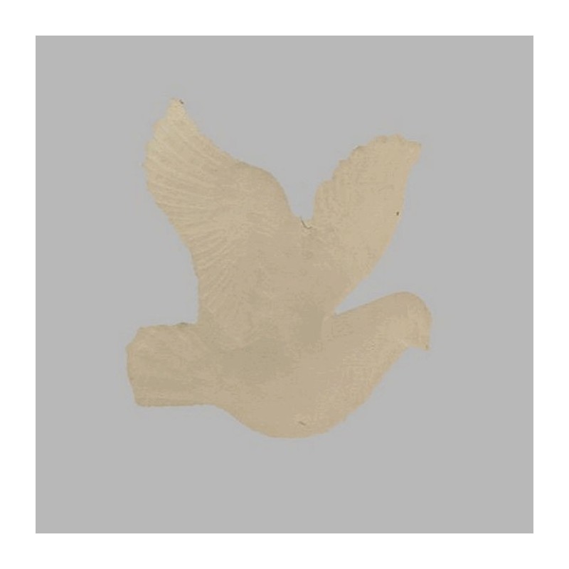 pigeon blanc mat 8 cm avec cordon droit