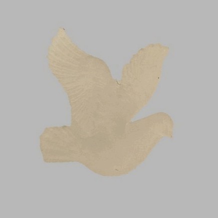 pigeon blanc mat 8 cm avec cordon droit
