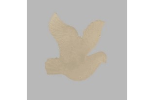 pigeon blanc mat 8 cm avec cordon droit