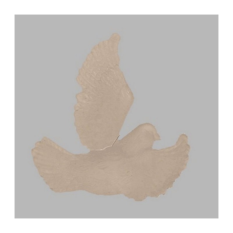 pigeon blanc mat 8 cm avec cordon aller voler