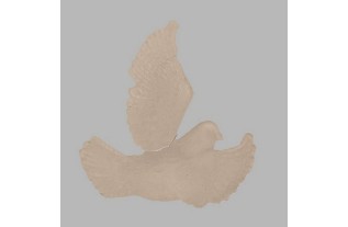 pigeon blanc mat 8 cm avec cordon aller voler