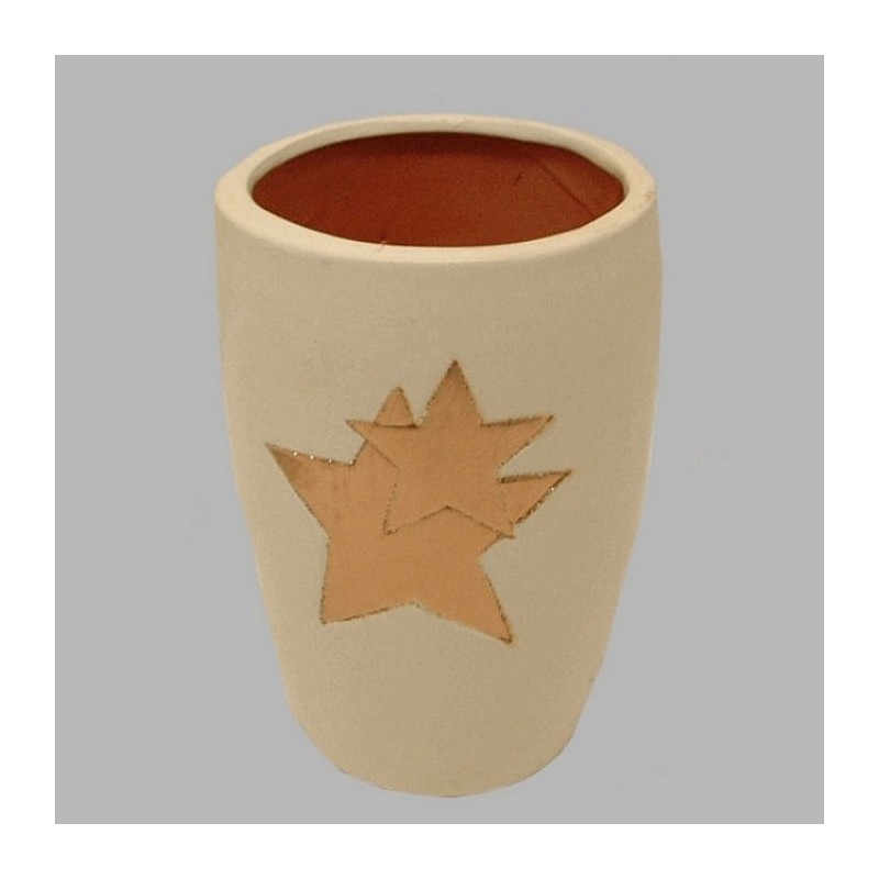vase a fleurs Noël conception de l'étoile hauteur 16 cm