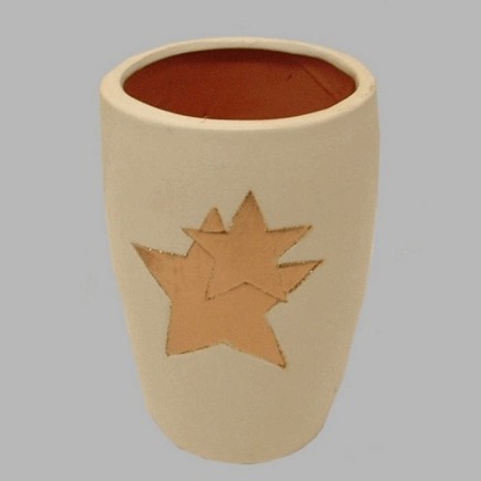 vase a fleurs Noël conception de l'étoile hauteur 16 cm