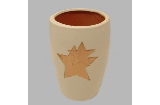 flower vase Christmas star design height 16 cm