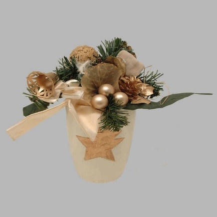 Christmas piece with ornaments height 18 cm