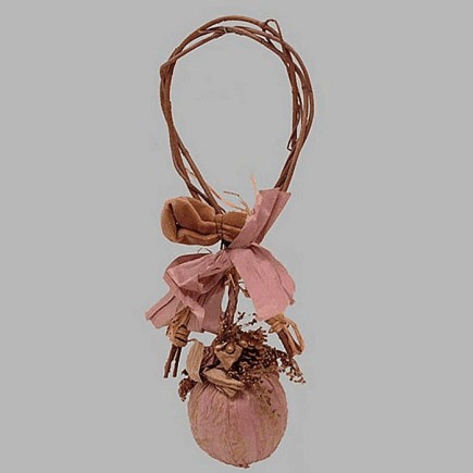 Christmas wreath with Christmas ball color rose 40 cm