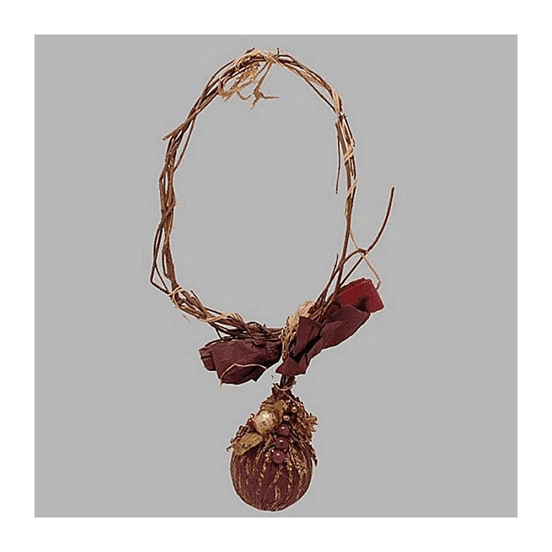 Christmas wreath with Christmas ball dark bordeaux 50 cm