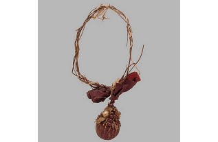 Christmas wreath with Christmas ball dark bordeaux 50 cm