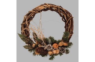 Christmas wreath with Christmas ornaments 40 cm
