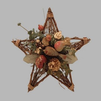 Guirlande de Noël en forme d'étoile 30 cm