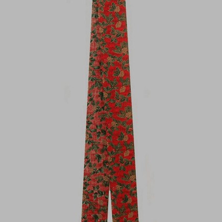 christmas ribbon of textiles leaves with music notes 65 mm