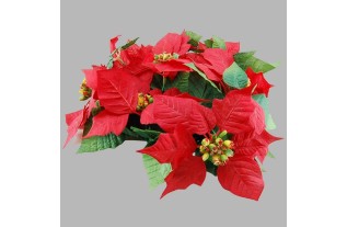 Silk Christmas wreath with berries