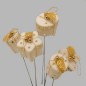 kerst cadeautjes op draad wit en goud 23 cm 6 stuks