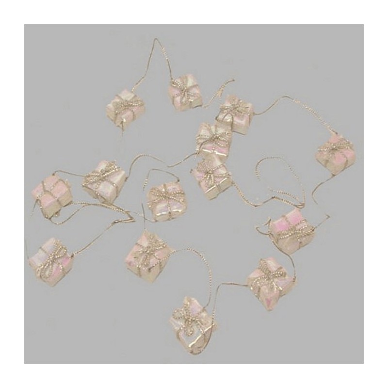 slinger van cadeautjes wit en zilver 2 meter