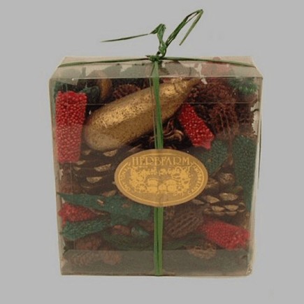 Garnir de Noël anglais en boîte transparente 250 gr