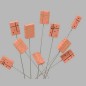 Christmas gift on wire color pink-gold 10 pieces