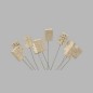 Christmas gift on wire color white-silver 10 pieces