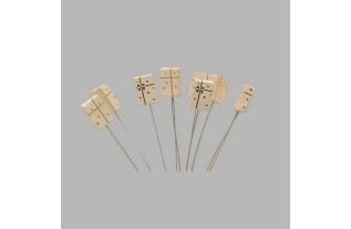 Cadeau de Noël sur fil couleur blanc-or 10 pcs