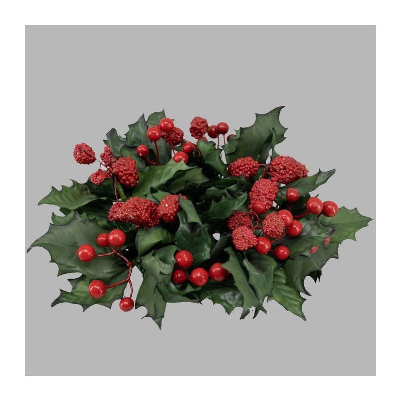 Couronne de Noël soie avec baies
