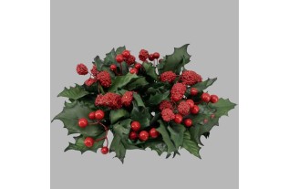 Couronne de Noël soie avec baies