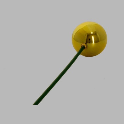 Boule de Noël dorée sur bâton de 45 cm par 10 pièces