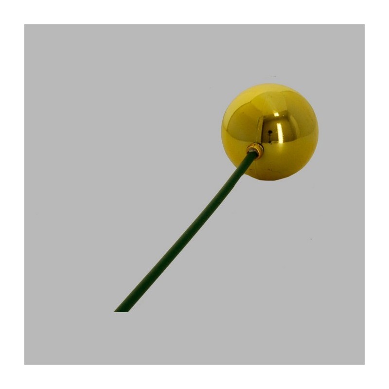 Christmas bauble gold on 45 cm stick per 5 pieces