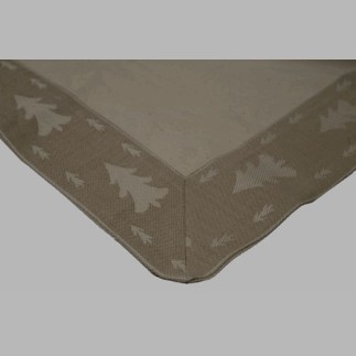 Nappe de Noël bord de sappins 90 x 90 cm