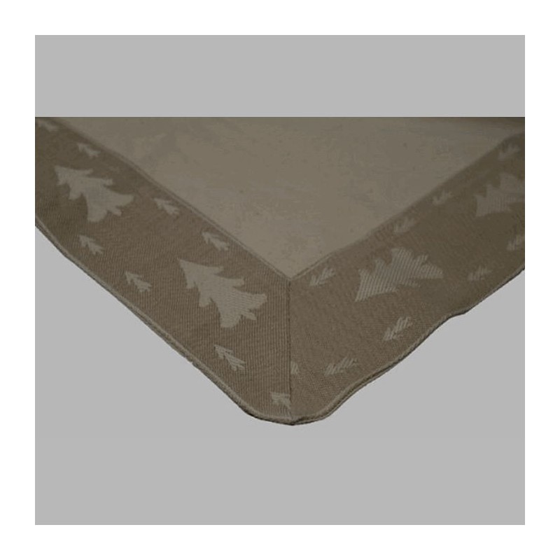 Nappe de Noël bord de sappins 90 x 90 cm