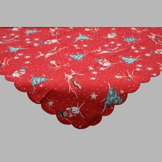 topkleed of nap design kerst rood 85 x 85 cm