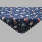 topkleed of nap design kerst blauw 85 x 85 cm