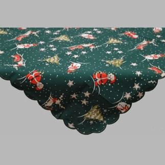 topkleed of nap design kerst groen 85 x 85 cm