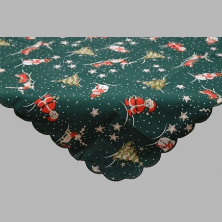topkleed of nap design kerst groen 85 x 85 cm