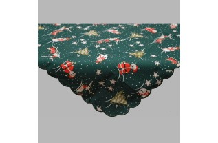 nappe ou nap design de Noël verte 85 x 85 cm