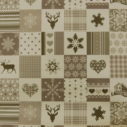 toile cirée design patchwork noël largeur 140 cm