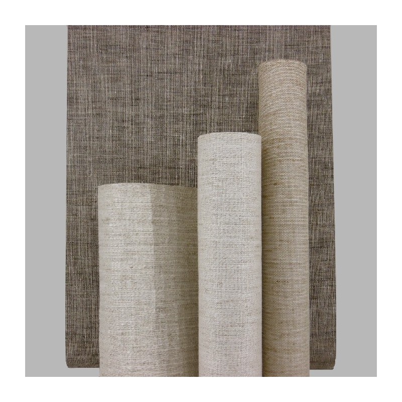 Unieke Linnen Behang Stukken in Natuurlijke Tint Unieke Linnen Behang Stukken in Natuurlijke Tint