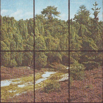 fotobehang heide retro style