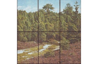 fotobehang heide retro style