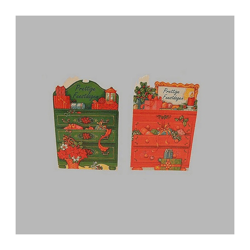 Christmas cards wardrobes 12 pieces with envelope