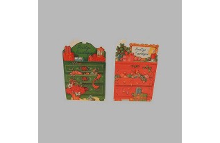 Christmas cards wardrobes 12 pieces with envelope