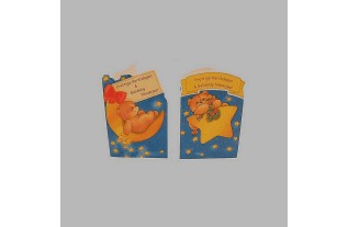 Christmas cards bear and stars 12 pieces with envelope