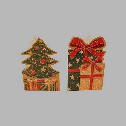 Cartes de Noël Arbre de Noël et des cadeaux 12 pcs avec envel
