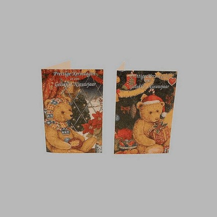 Cartes de Noël ours 15 x 10 cm 10 pcs avec enveloppe